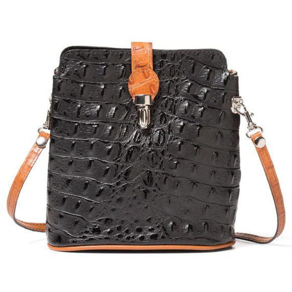 Black Crossbody Leather Essentials Bag - Picture 1 of 1